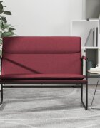 vidaXL Пейка виненочервен 100x64x80 см плат