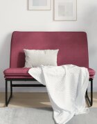 vidaXL Пейка виненочервен 100x75x76 см плат