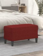 vidaXL Пейка виненочервен 70x35x41 см плат