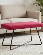 vidaXL Пейка Виненочервен 80 x 40 x 45 см Кадифе