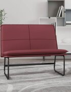 vidaXL Пейка виненочервена 100x75x76 см изкуствена кожа