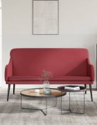 vidaXL Пейка виненочервена 110x76x80 см изкуствена кожа