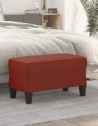 vidaXL Пейка виненочервена 70x35x41 см изкуствена кожа