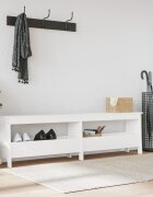 vidaXL Пейка за антре бяла 160x28x45 см борово дърво масив