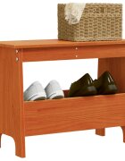 vidaXL Пейка за антре восъчнокафяв 60x28x45 см борово дърво масив