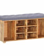 vidaXL Пейка за коридор 100x35x47 см мангово дърво масив