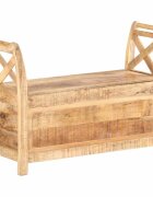 vidaXL Пейка за коридор 103x33x72 см мангова дървесина масив