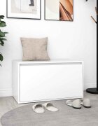 vidaXL Пейка за коридор 80x40x45 см бяла инженерно дърво