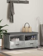 vidaXL Пейка за коридор Бетонно Сиво 100 x 38 x 46 см
