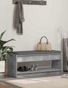 vidaXL Пейка за коридор Бетонно Сиво 103 x 38 x 45 см