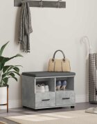 vidaXL Пейка за коридор Бетонно Сиво 60 x 38 x 46 см