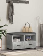 vidaXL Пейка за коридор Бетонно Сиво 80 x 38 x 46 см