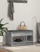 vidaXL Пейка за коридор Бетонно Сиво 83 x 38 x 45 см