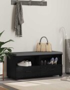 vidaXL Пейка за коридор Черен Дъб 100 x 38 x 46 см