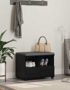 vidaXL Пейка за коридор Черен Дъб 60 x 38 x 46 см