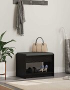 vidaXL Пейка за коридор Черен Дъб 63 x 38 x 45 см