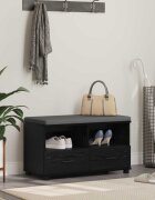 vidaXL Пейка за коридор Черен Дъб 80 x 38 x 46 см