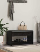 vidaXL Пейка за коридор Черен Дъб 83 x 38 x 45 см