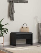 vidaXL Пейка за коридор с възглавница Черния дъб 63 x 38 x 40 см