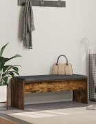 vidaXL Пейка за коридор с възглавница Димян дъб 103 x 38 x 40 см