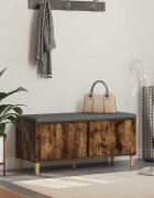 vidaXL Пейка за коридор с възглавница Пушена Дъб 100 x 38 x 46 см