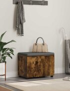 vidaXL Пейка за коридор с възглавница Пушена Дъб 60 x 38 x 46 см
