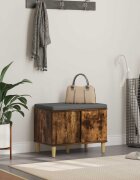 vidaXL Пейка за коридор с възглавница Пушена Дъб 60 x 38 x 46 см