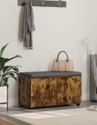 vidaXL Пейка за коридор с възглавница Пушена Дъб 80 x 38 x 46 см