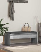 vidaXL Пейка за коридор с възглавница Сив Сонома 103 x 38 x 40 см