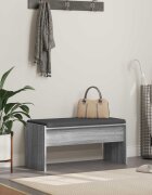vidaXL Пейка за коридор с възглавница Сив Сонома 83 x 38 x 40 см