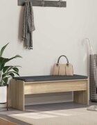 vidaXL Пейка за коридор с възглавница Сонома дъб 103 x 38 x 40 см