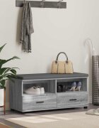 vidaXL Пейка за коридор Сиво Сонома 100 x 38 x 46 см