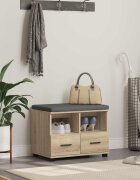 vidaXL Пейка за коридор Сонома дъб 60 x 38 x 46 см