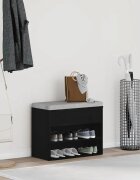 vidaXL Пейка за обувки 60 x 30 x 45 cm Инженерна дървесина Черния дъб