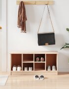 vidaXL Пейка за обувки ALTA 100x35x45 см бор масив