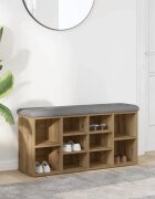 vidaXL Пейка за обувки Artisan Oak 102x32x50 cm Инженерна дървесина