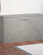 vidaXL Пейка за обувки бетонно сиво 80x24x45 см инженерно дърво