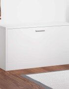vidaXL Пейка за обувки бяла с висок гланц 80x24x45 см инженерно дърво