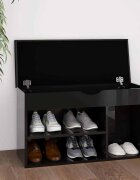 vidaXL Пейка за обувки черен гланц 80x30x47 см инженерно дърво