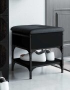 vidaXL Пейка за обувки черна 42x42x45 см инженерно дърво