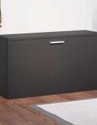 vidaXL Пейка за обувки черна 80x24x45 см инженерно дърво