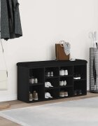 vidaXL Пейка за обувки Черния дъб 102 x 32 x 50 cm Инженерна дървесина