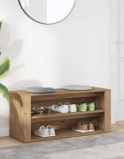 vidaXL Пейка за обувки дъб артизан 100x35x45 см инженерно дърво