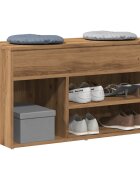 vidaXL Пейка за обувки дъб артизан 80x30x45 см Инженерна дървесина