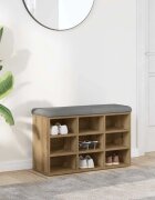 vidaXL Пейка за обувки дъб артизан 82x32x50 см инженерно дърво