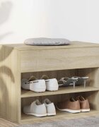 vidaXL Пейка за обувки дъб сонома 60x30x45 см инженерно дърво