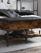 vidaXL Пейка за обувки опушен дъб 82x42x45 см инженерно дърво