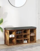 vidaXL Пейка за обувки от старо дърво 102x32x50 cm Инженерна дървесина