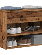 vidaXL Пейка за обувки от старо дърво 60x30x45 cm Инженерна дървесина