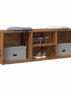 vidaXL Пейка за обувки старо дърво 102x35x35 см инженерно дърво
